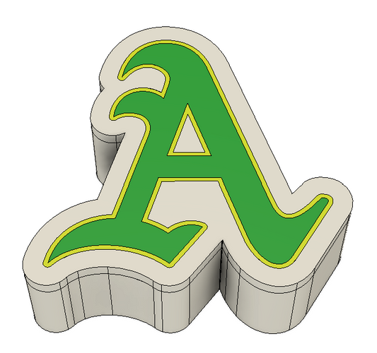 Oakland A’s Baseball Straw Topper – 3MF File for 3D Printing | Athletics Fan Cup Accessory