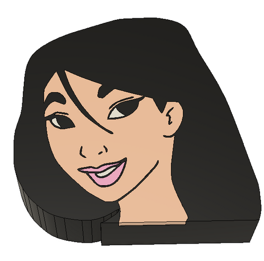 Mulan Straw Topper 3MF File