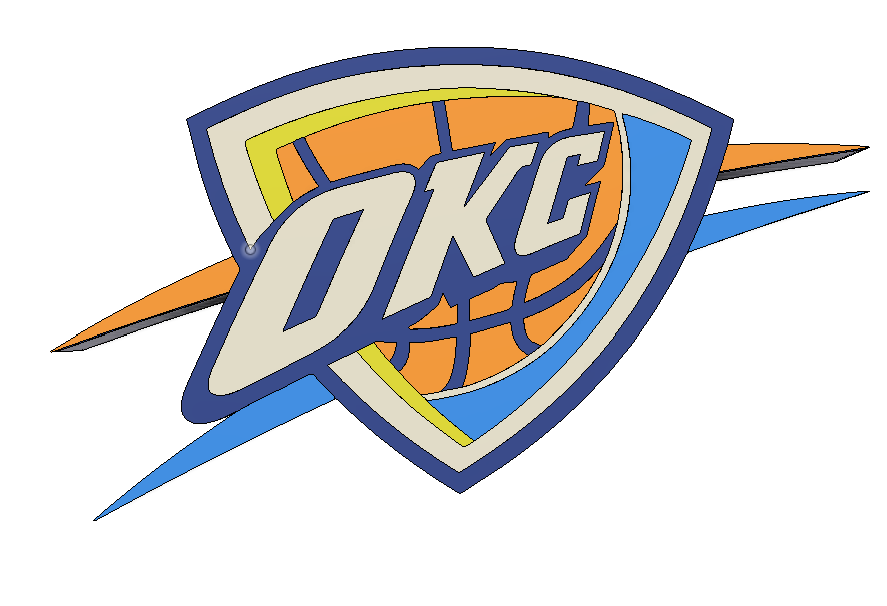 NBA OKC Thunder Straw Topper 3MF File