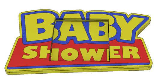 Toy Story Baby Shower Post-It Note Holder – Digital File (3MF)