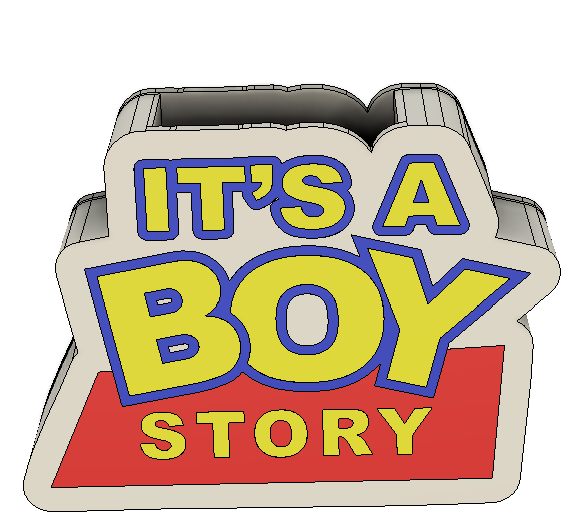 Toy Story It's a Boy Pencil Holder – Digital File (3MF)