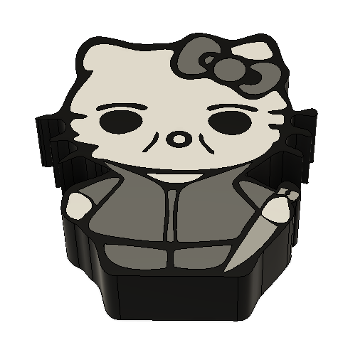 Hello Kitty Michael Myers Straw Topper – Digital File