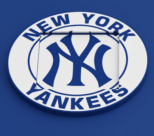Yankees Post-It Note Holder - 3D Printed