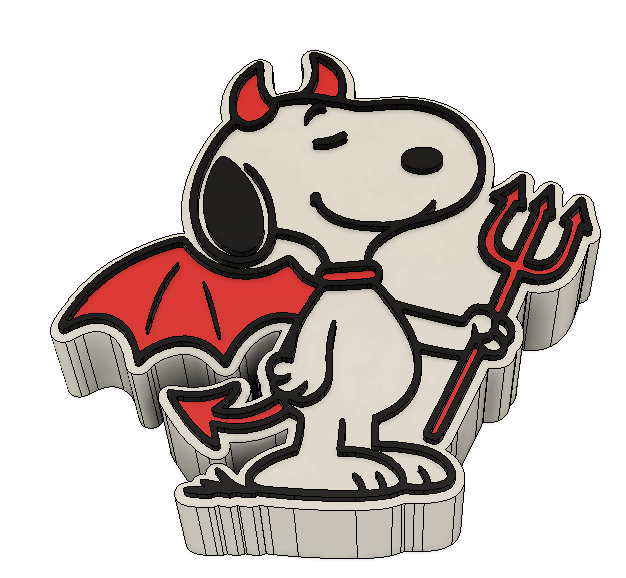 Snoopy Devil Straw Topper – 3MF File