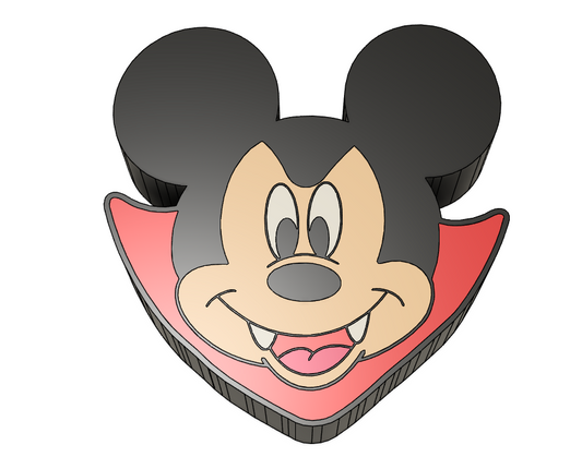 Mickey Vampire Straw Topper – 3MF Digital File