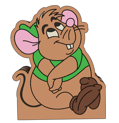 Gus Gus Pencil Holder 3MF File | Cute Mouse Desk Organizer | 3D Print STL Alternative | Disney-Inspired Desk Decor