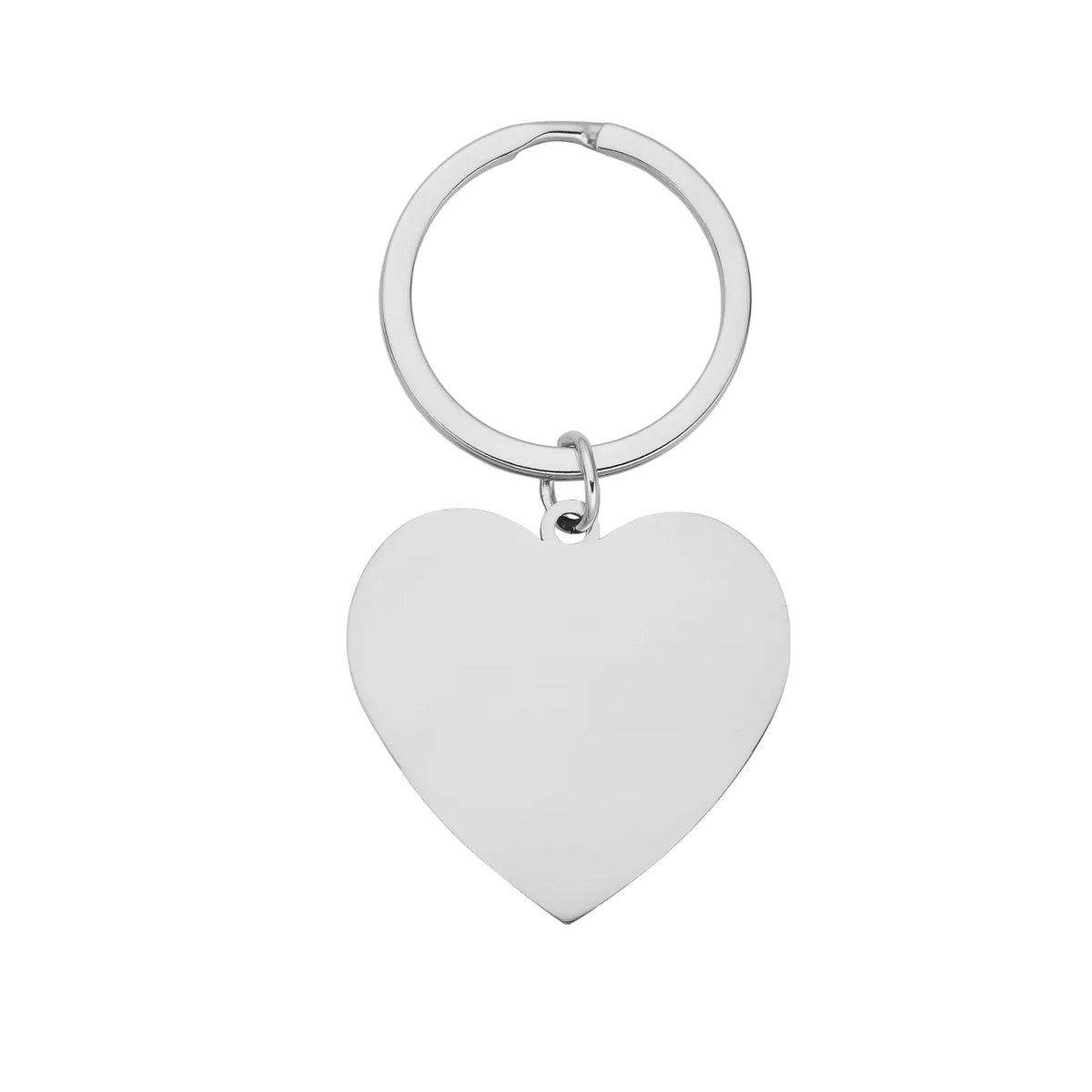 Personalized Engravable Stainless Steel Heart Keychain
